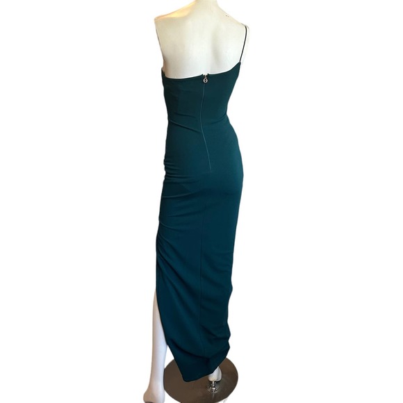Nookie Teal Green Lust One Shoulder Fitted Bodycon Maxi Dress sz S/XS - Picture 9 of 16